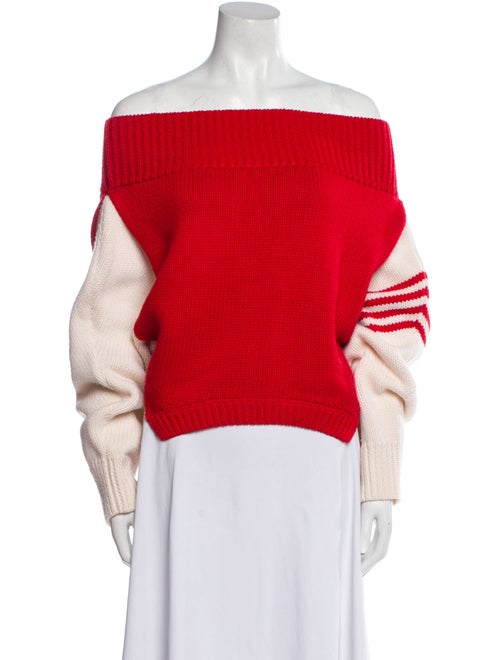 Monse Wool Colorblock Pattern Sweater