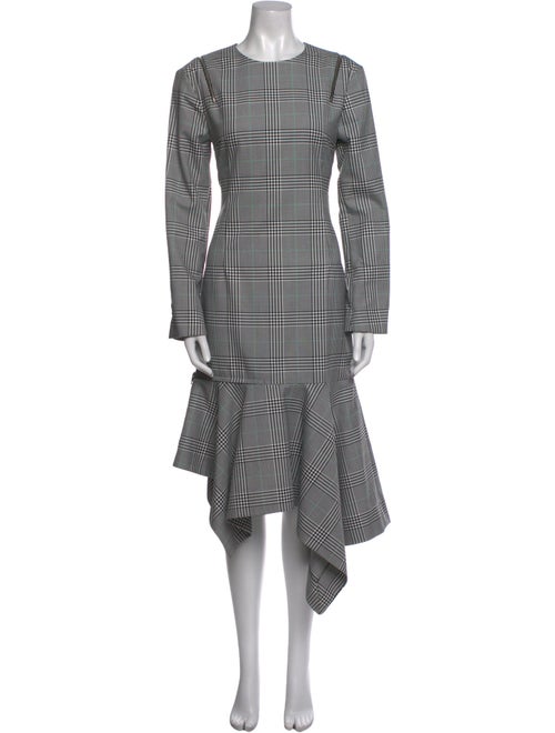 Monse Plaid Print Long Dress