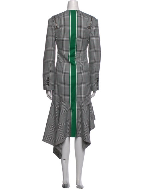 Monse Plaid Print Long Dress