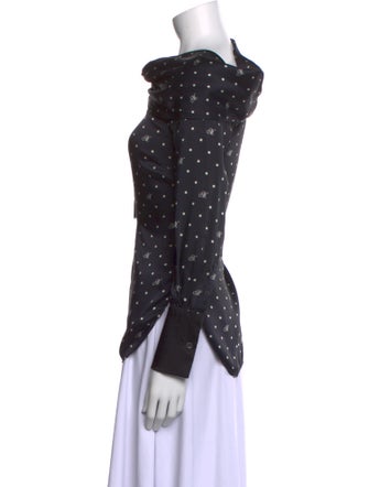 Monse Polka Dot Print Bateau Neckline Blouse