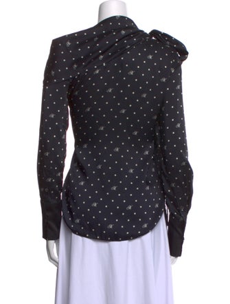 Monse Polka Dot Print Bateau Neckline Blouse