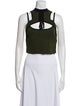 Monse Mock Neck Sleeveless Crop Top