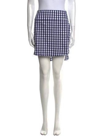 Monse Plaid Print Mini Skirt
