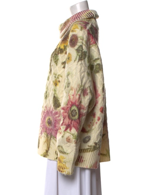 Monse Wool Floral Print Sweater