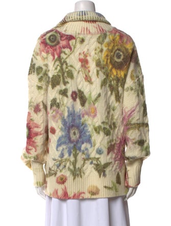 Monse Wool Floral Print Sweater