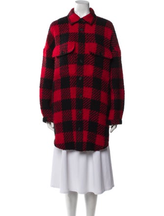 Monse Wool Plaid Print Jacket