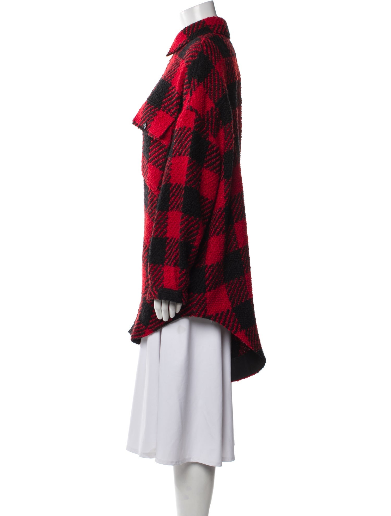 Monse Wool Plaid Print Jacket