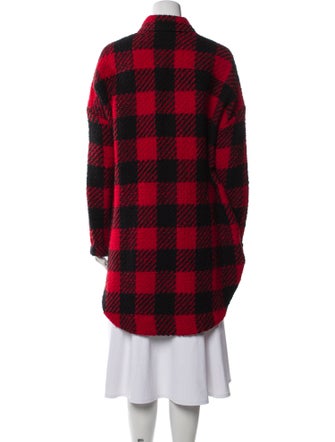 Monse Wool Plaid Print Jacket