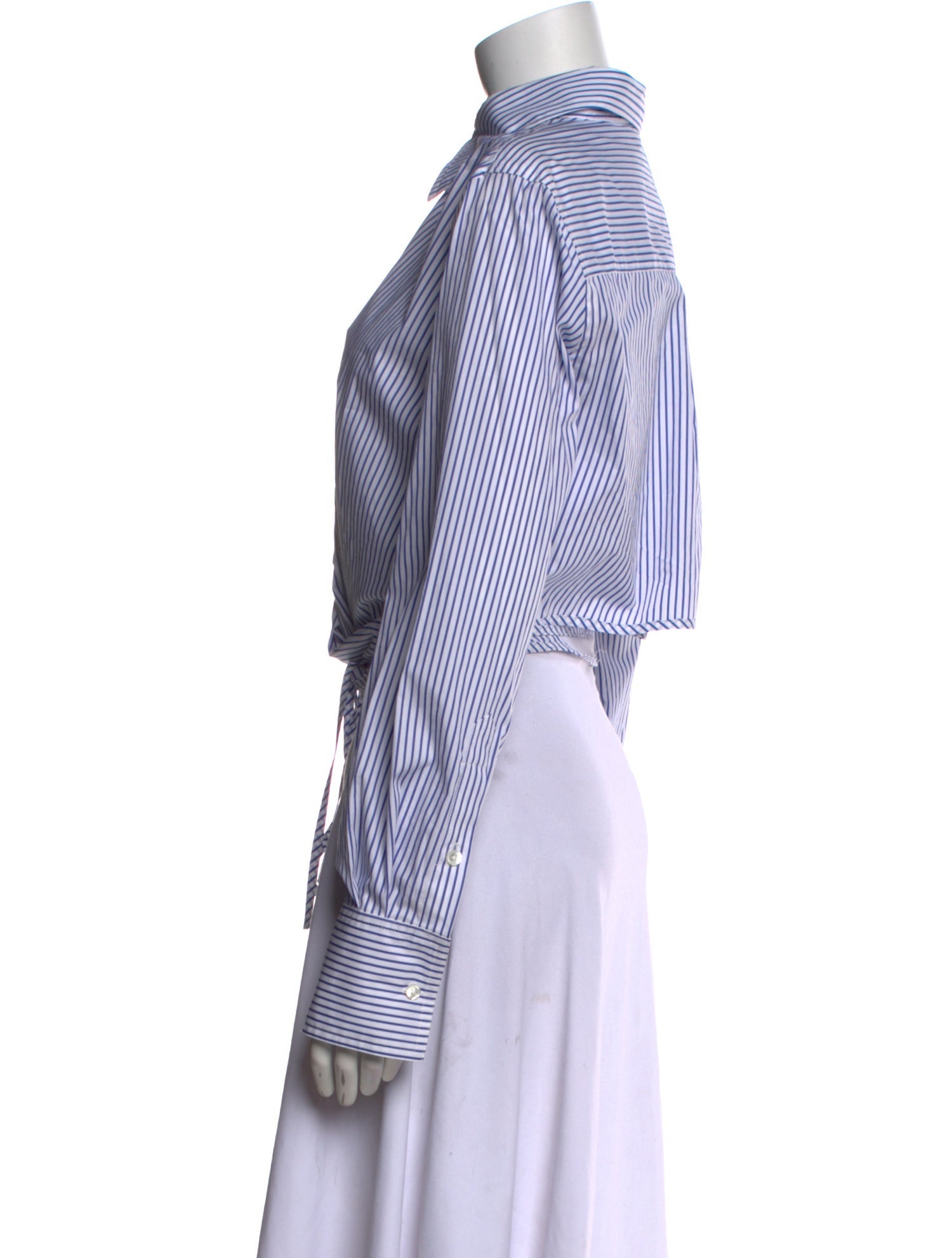 Monse Striped Long Sleeve Button-Up Top