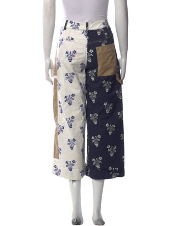 Monse Floral Print Wide Leg Pants