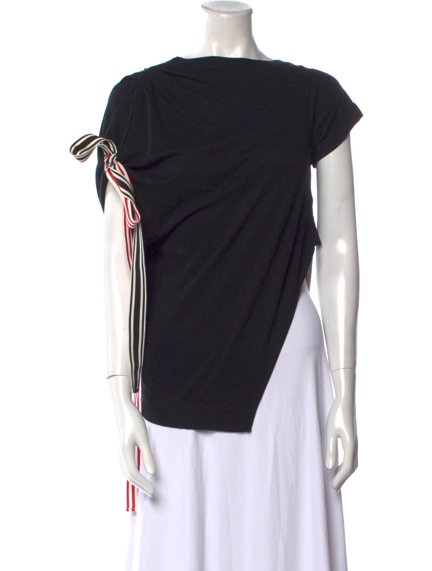 Monse Bateau Neckline Short Sleeve Top