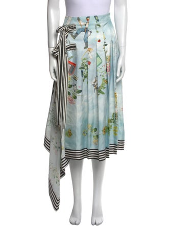 Monse Floral Print Midi Length Skirt