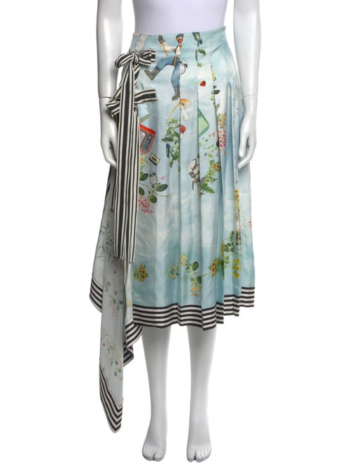 Monse Floral Print Midi Length Skirt