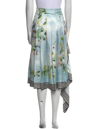 Monse Floral Print Midi Length Skirt