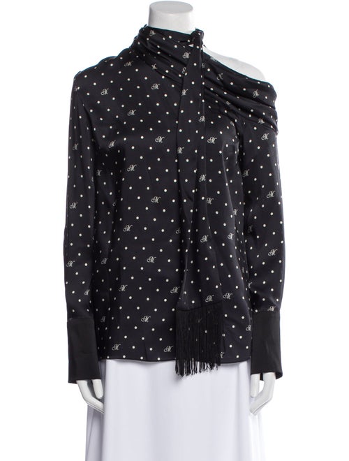 Monse Polka Dot Print Turtleneck Blouse