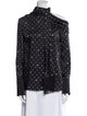Monse Polka Dot Print Turtleneck Blouse