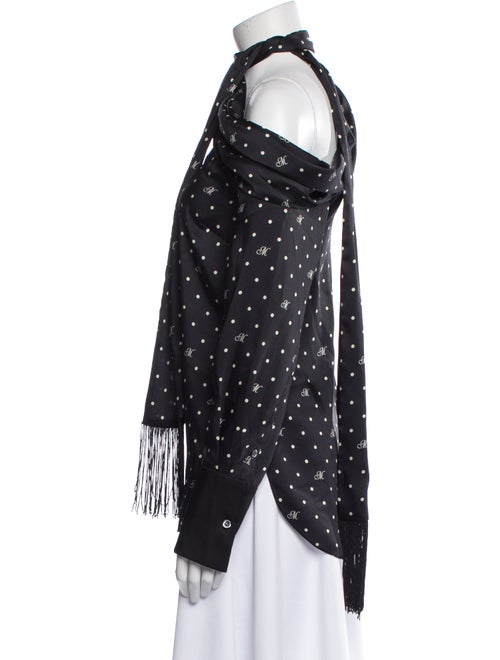 Monse Polka Dot Print Turtleneck Blouse