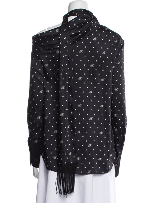Monse Polka Dot Print Turtleneck Blouse