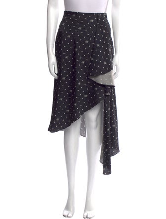 Monse Polka Dot Print Midi Length Skirt