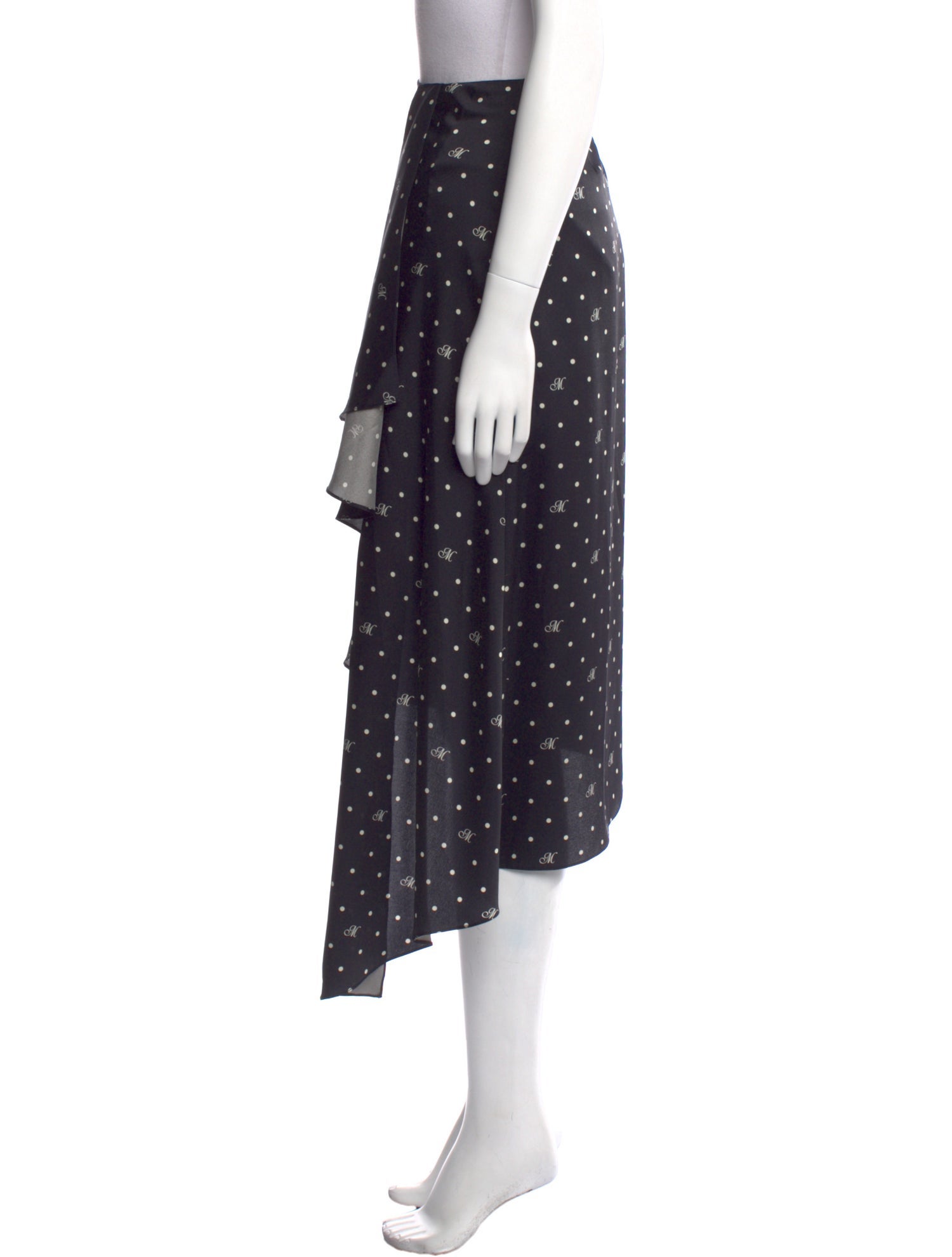 Monse Polka Dot Print Midi Length Skirt