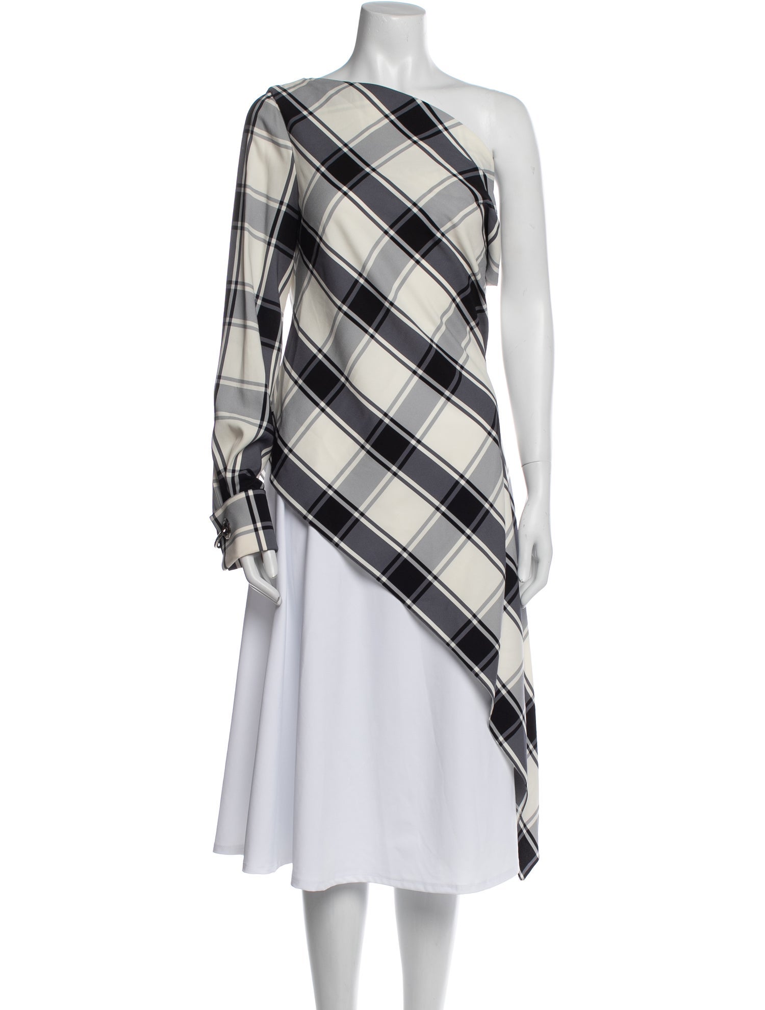Monse Silk Plaid Print Tunic