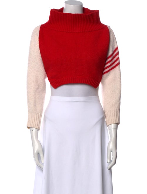 Monse Wool Colorblock Pattern Sweater