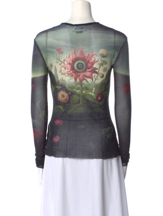 Monse Mesh Graphic Print T-Shirt