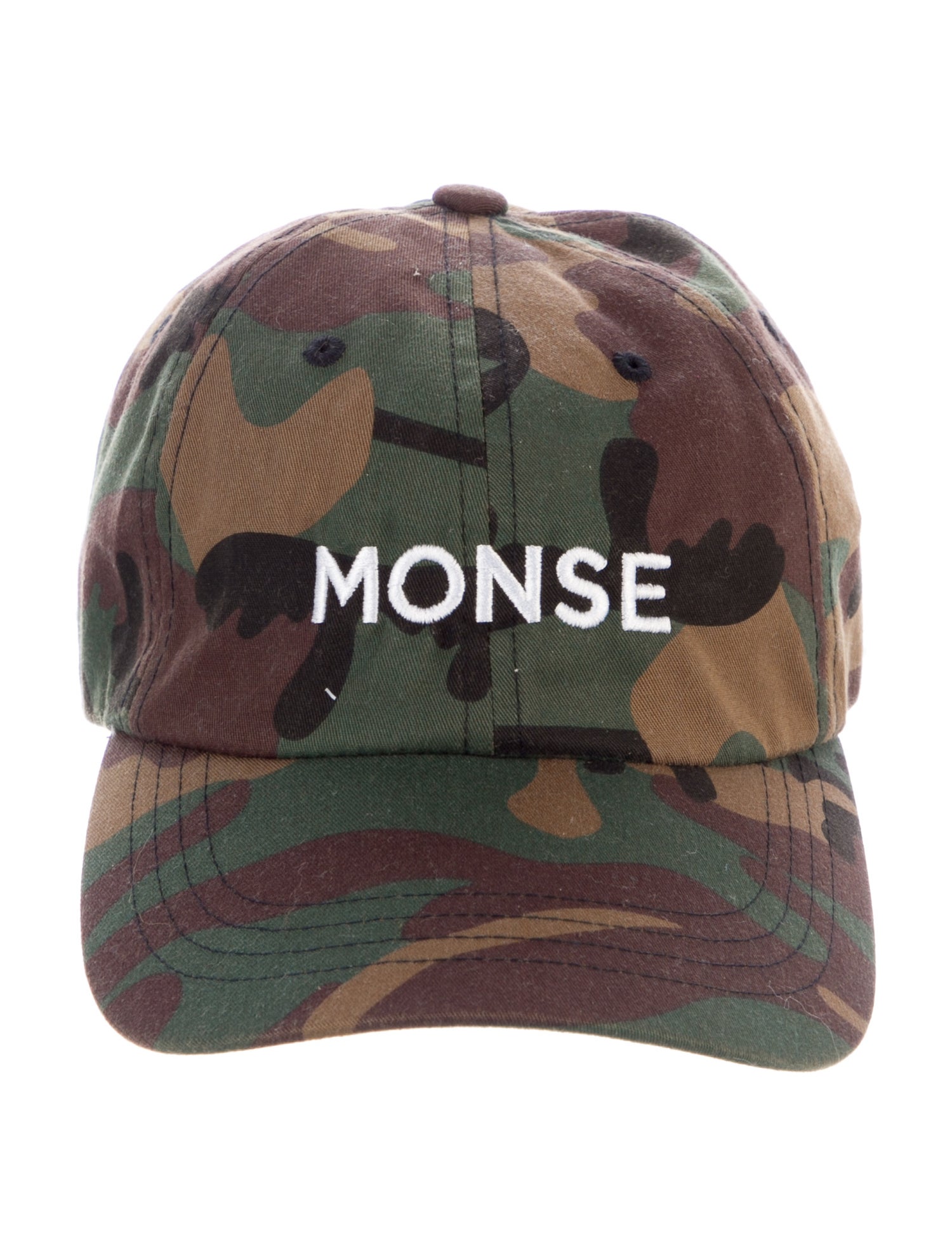 Monse Camouflage Print Baseball Cap With Embroidered Name Logo