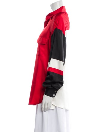 Monse Silk Printed Button-Up Top