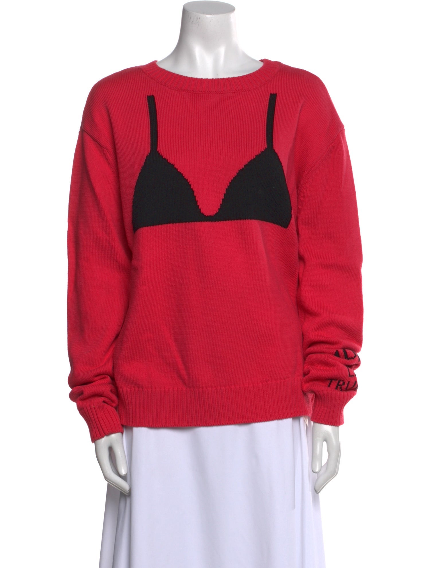 Monse Graphic Print Scoop Neck Sweater