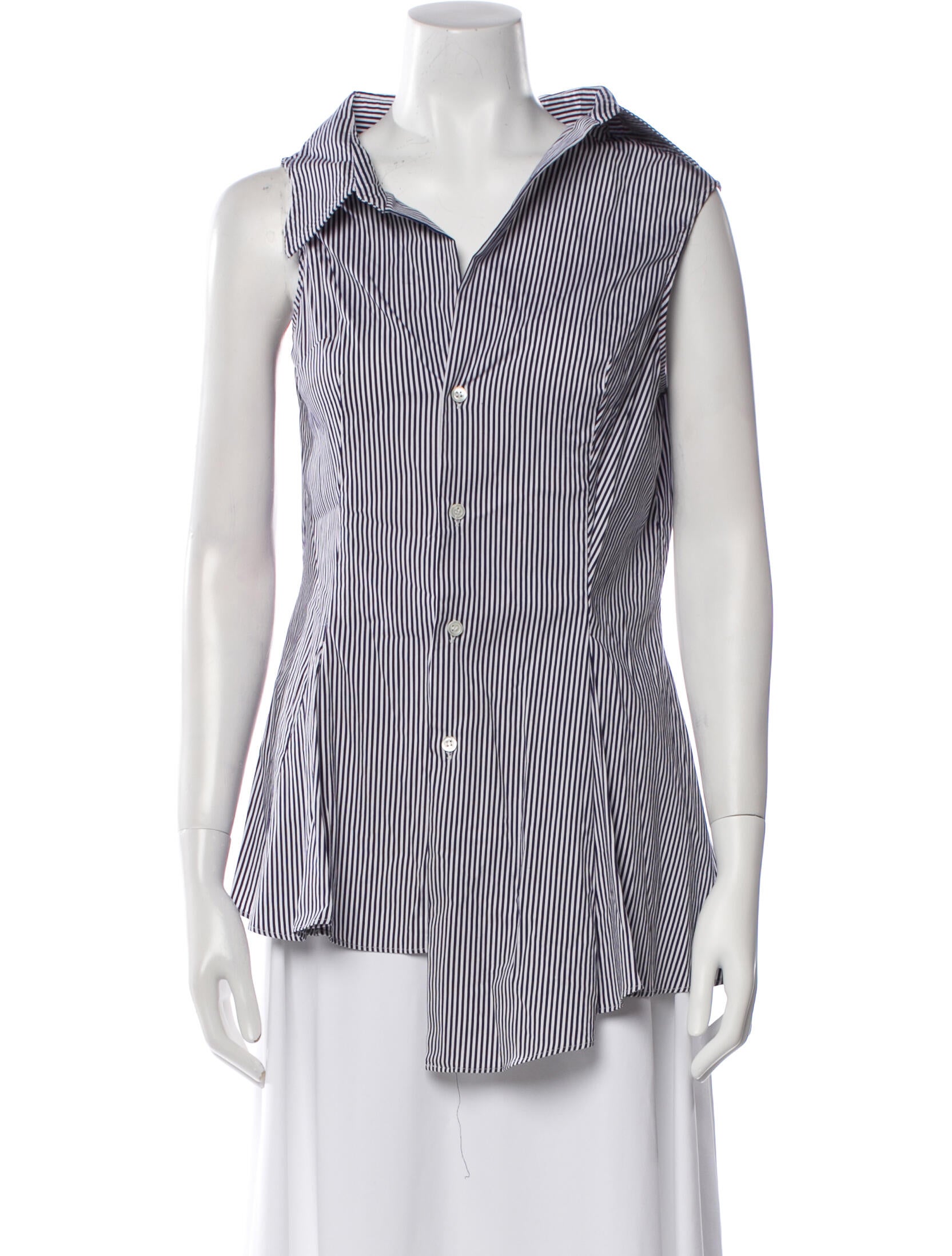 Monse Silk Striped Top