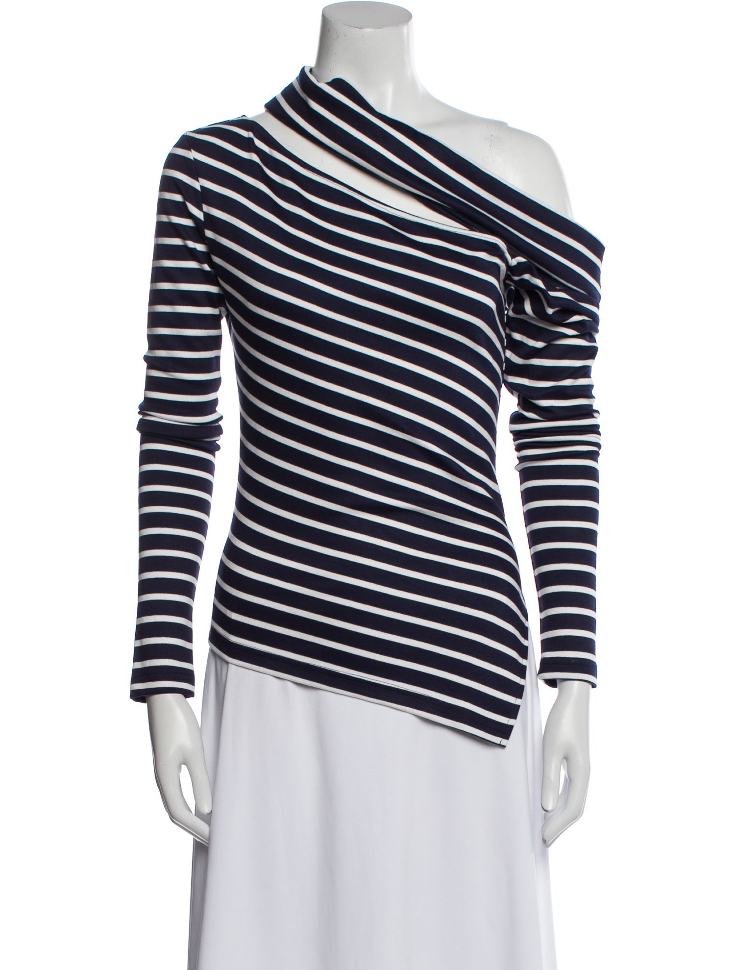 Monse Striped Cowl Neck Top