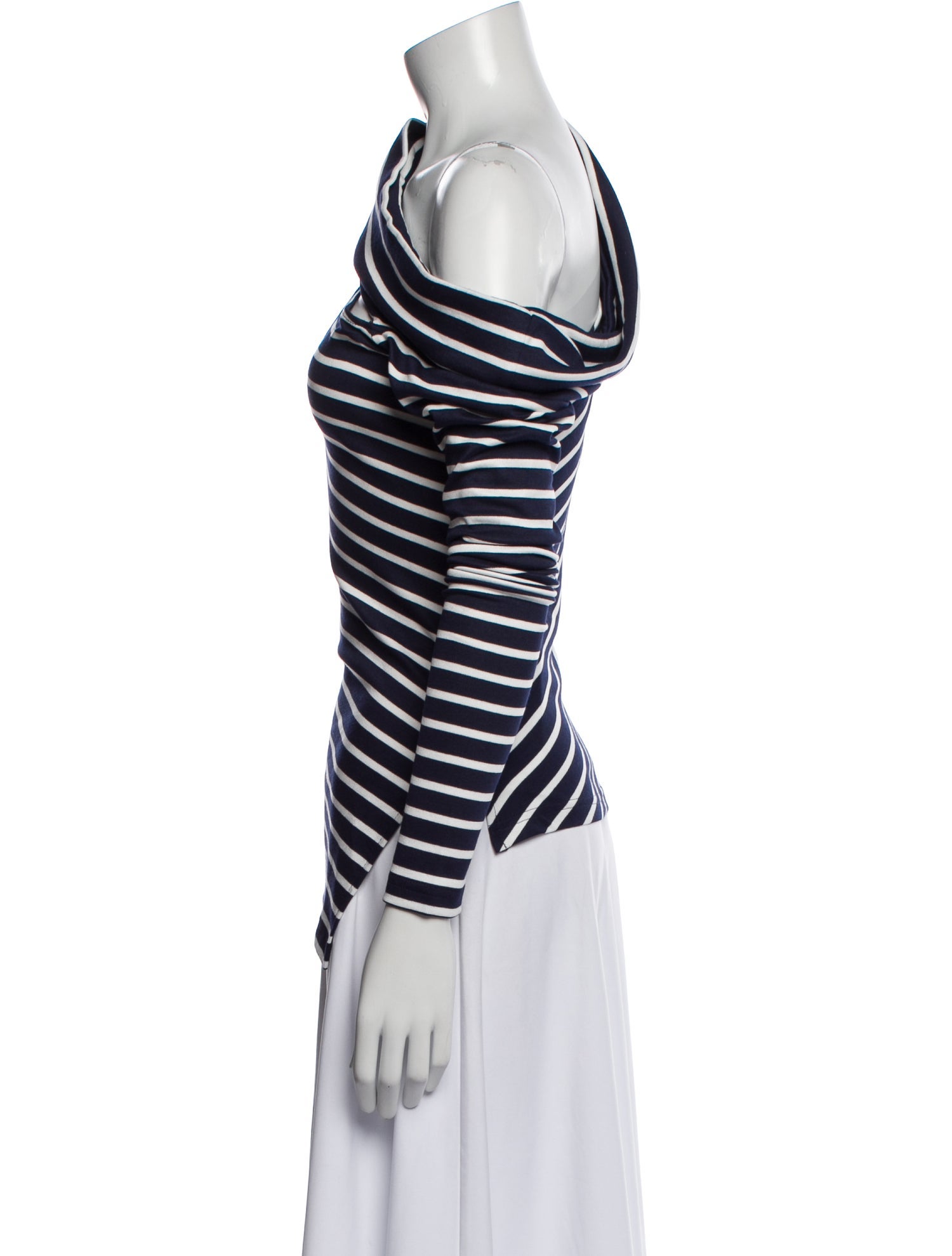 Monse Striped Cowl Neck Top