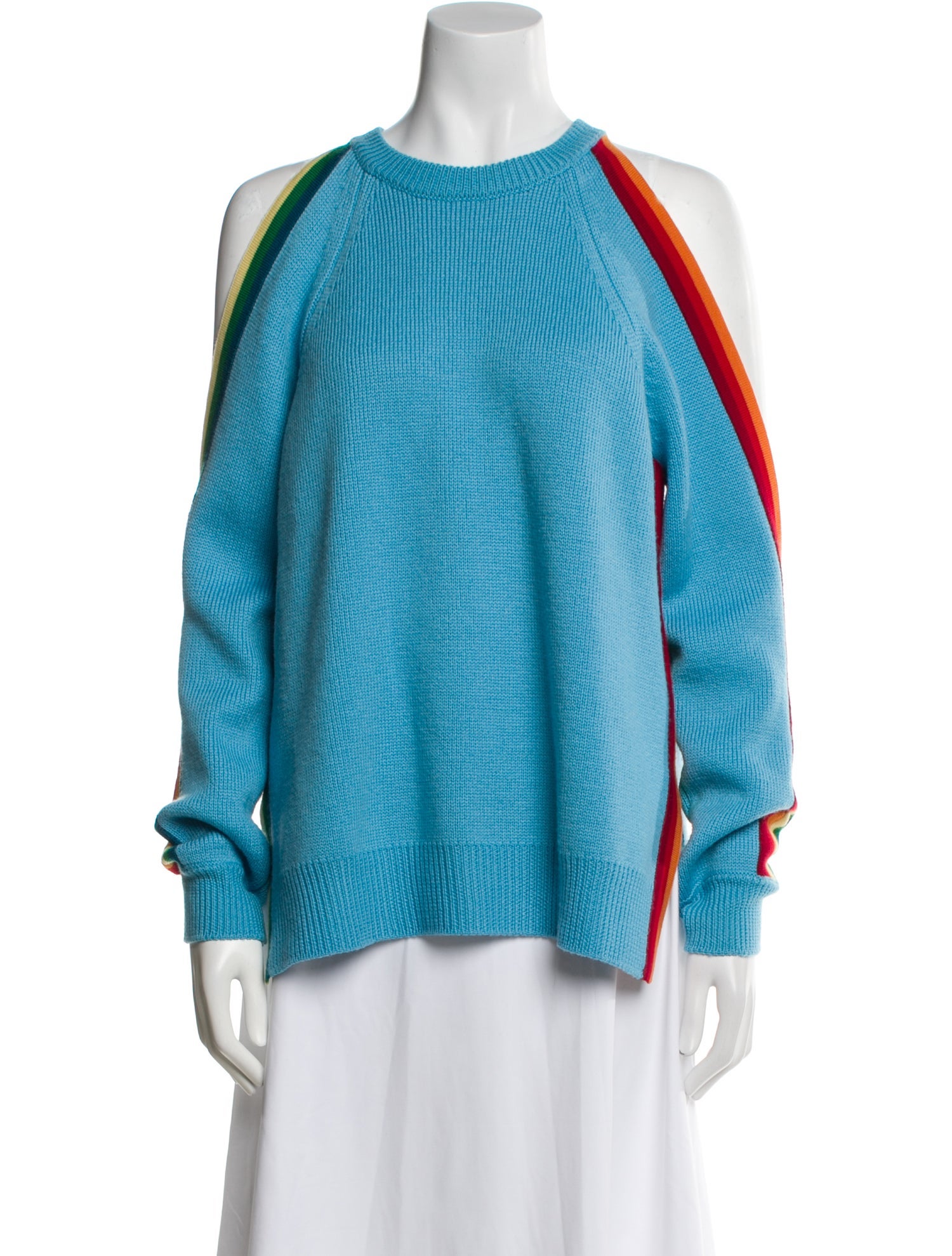 Monse Crochet Striped Sweater