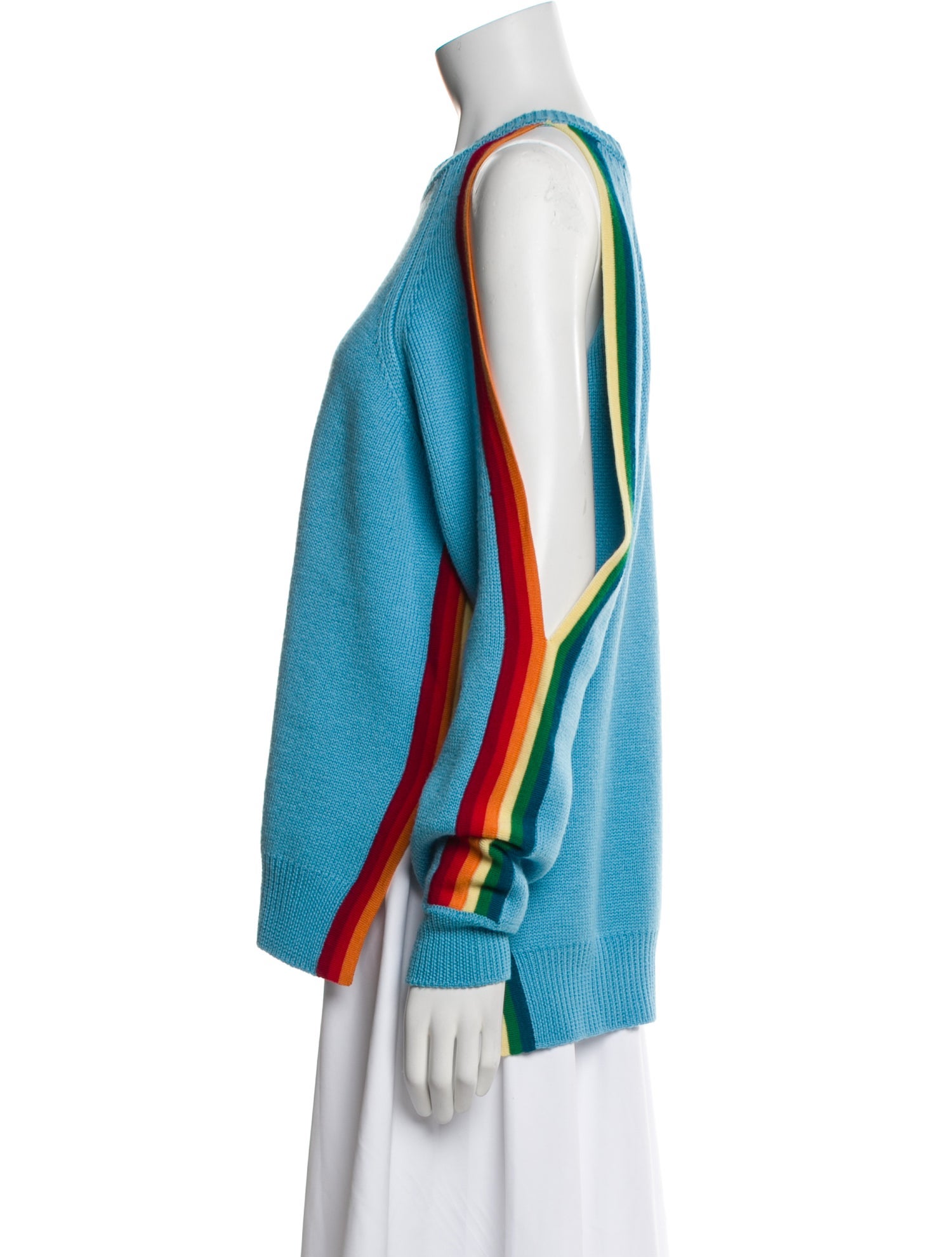 Monse Crochet Striped Sweater