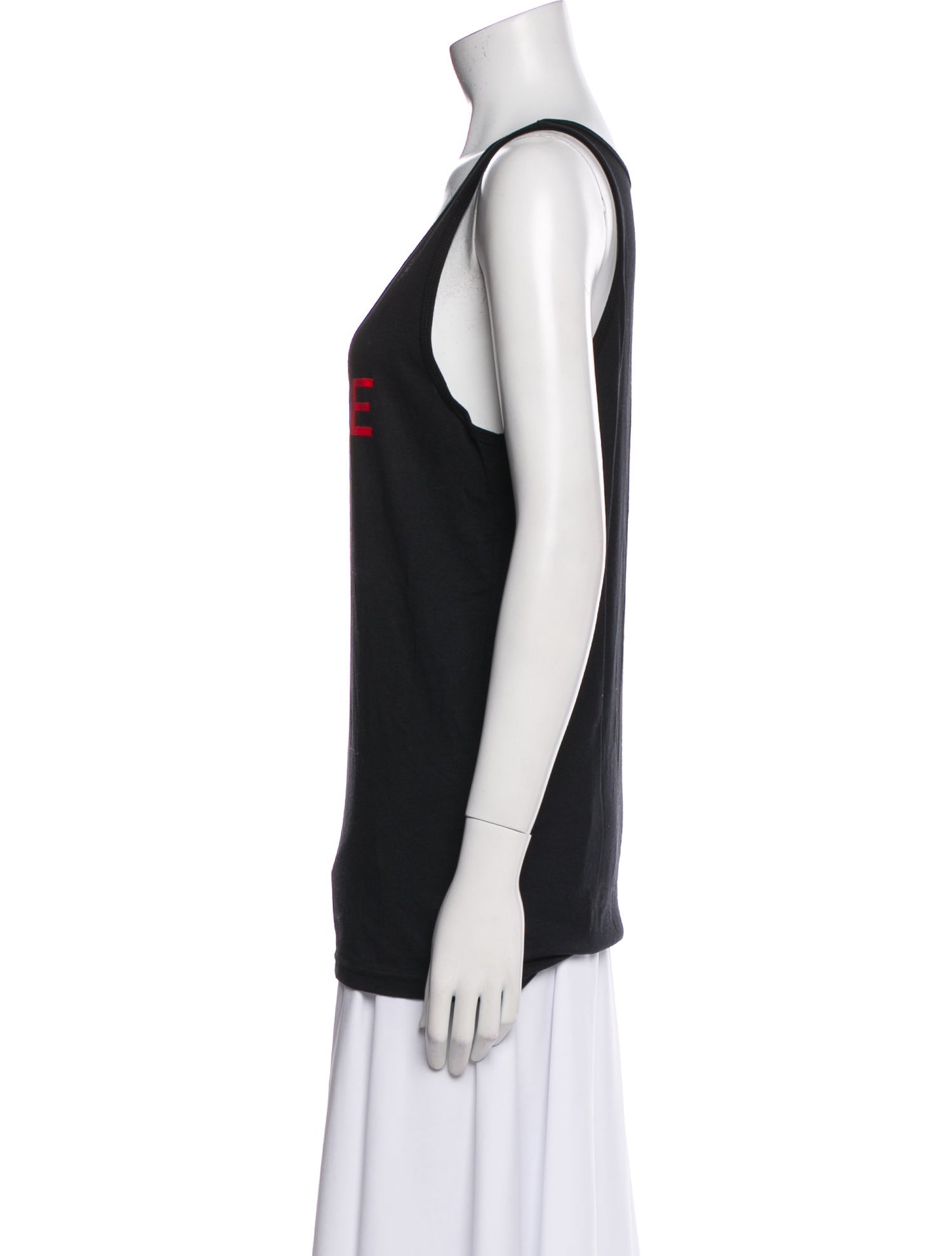 Monse Graphic Print Scoop Neck Top