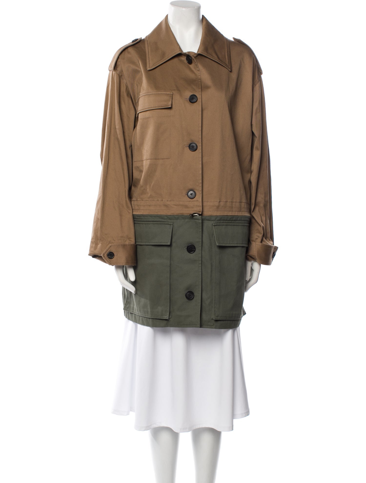 Monse Colorblock Pattern Coat