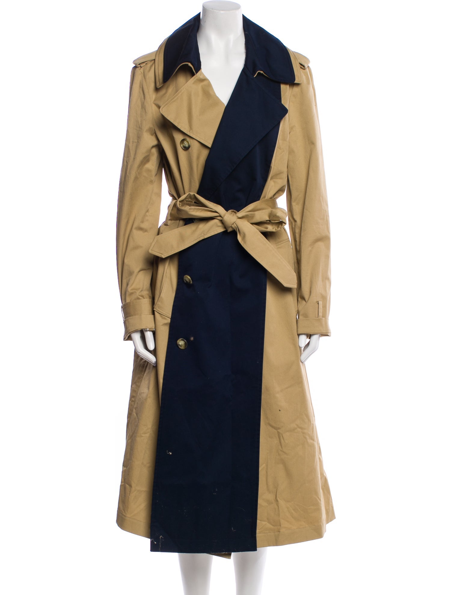 Monse Colorblock Pattern Trench Coat