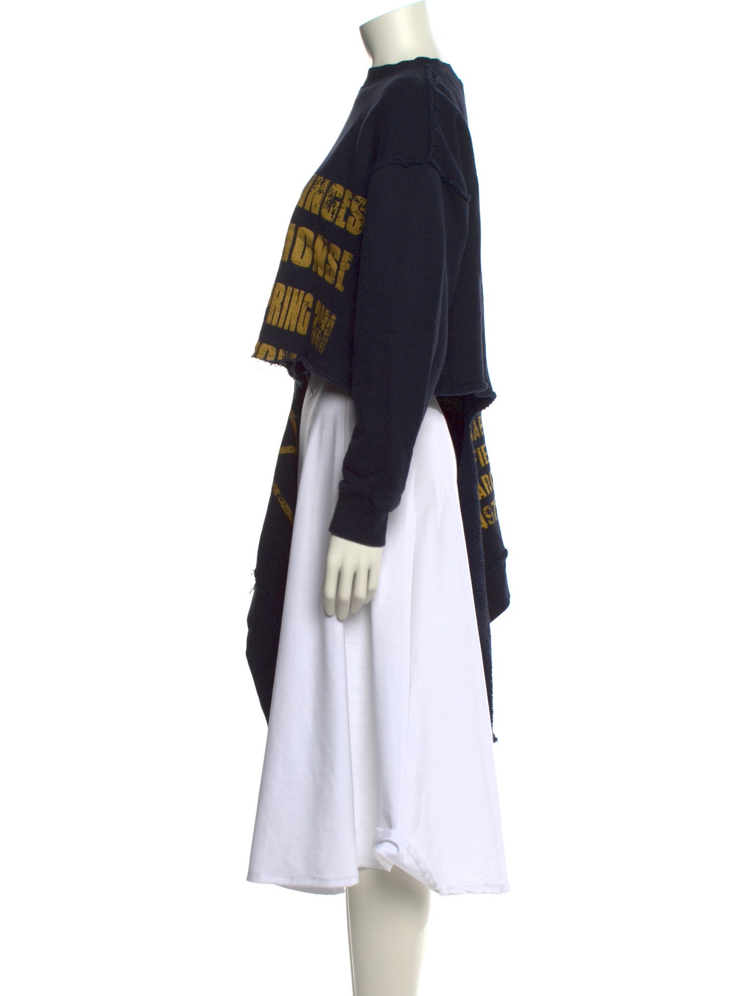 Monse Graphic Print Mock Neck Sweatshirt