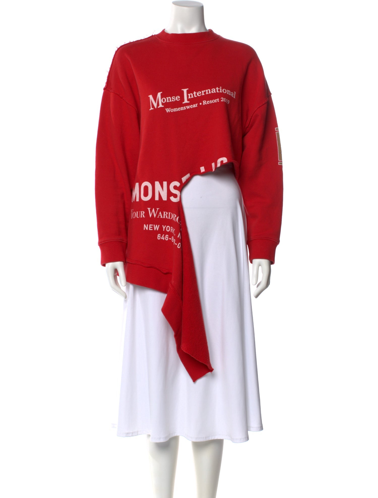 Monse Graphic Print Crew Neck Sweatshirt