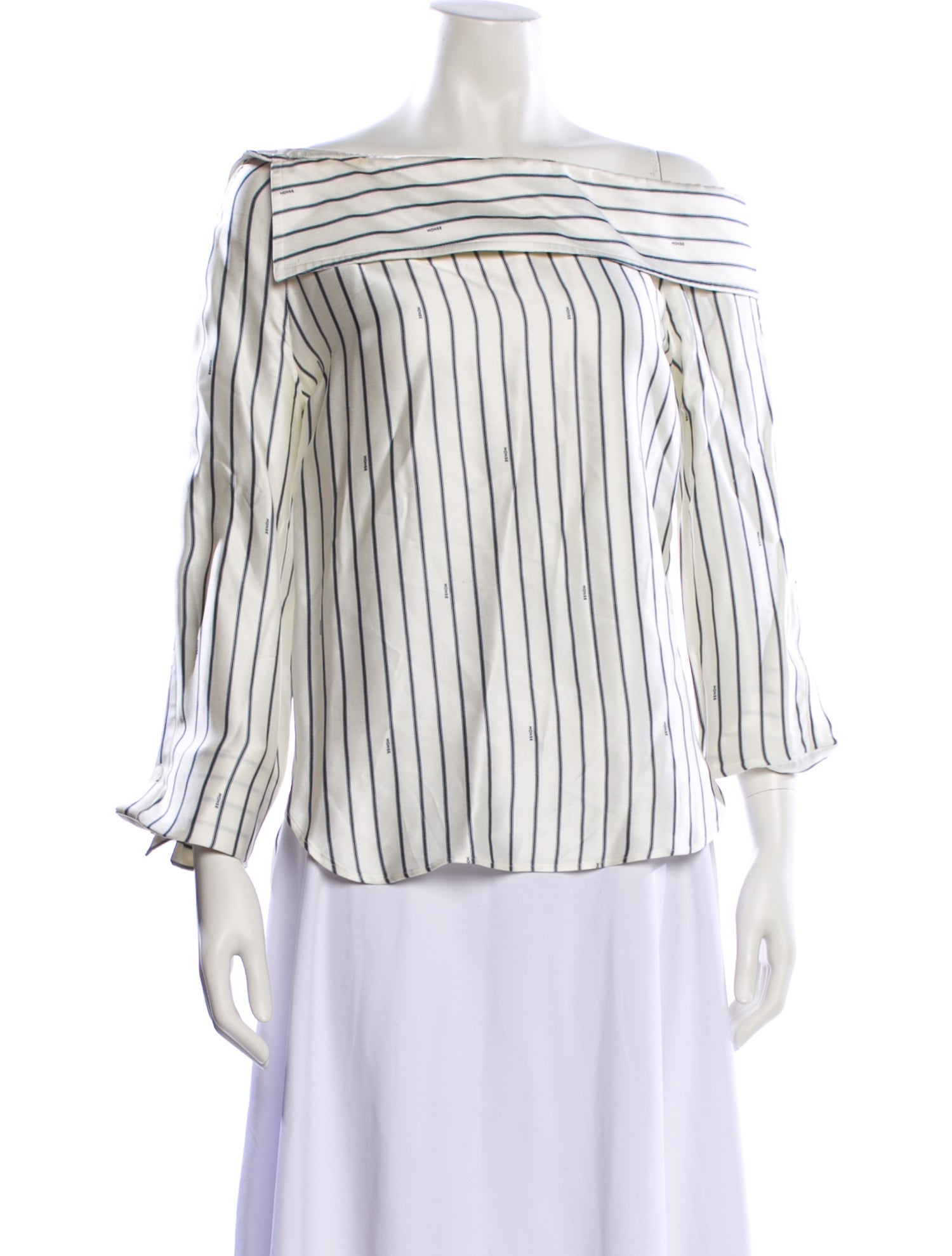 Monse Striped Off-The-Shoulder Blouse