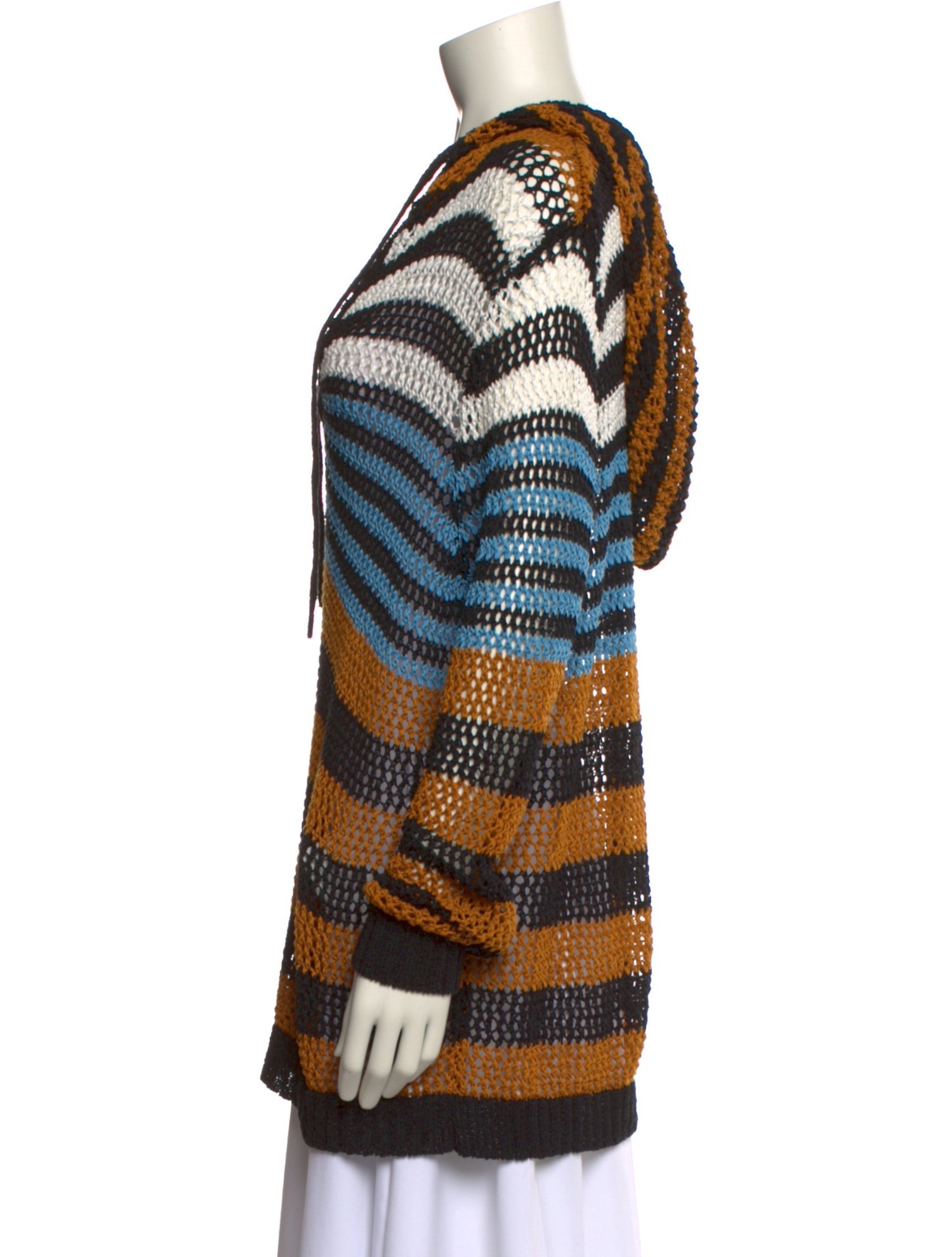 Monse Striped V-Neck Sweater