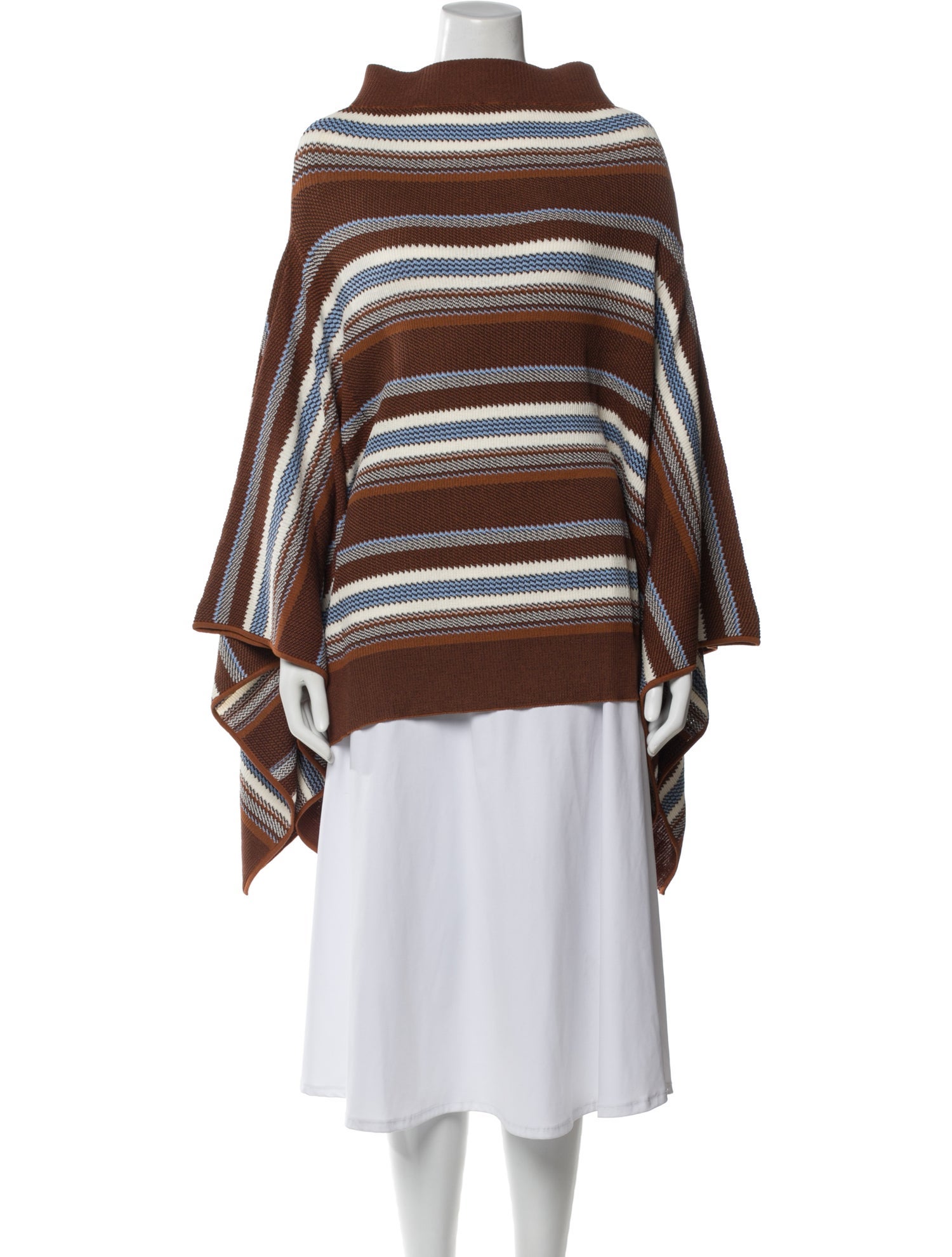 Monse Striped Mock Neck Sweater