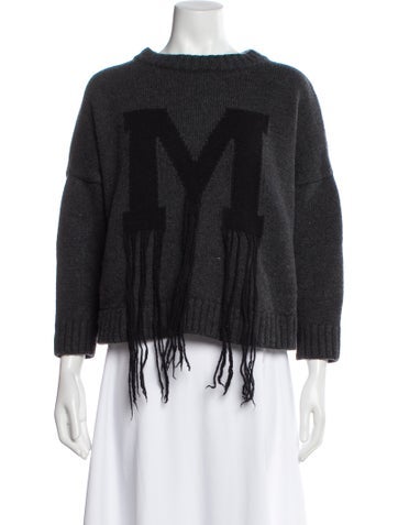 Pre-owned Monse Merino Wool Bateau Neckline Sweater In Gray