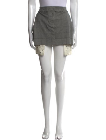 Pre-owned Monse Wool Mini Skirt In Gray