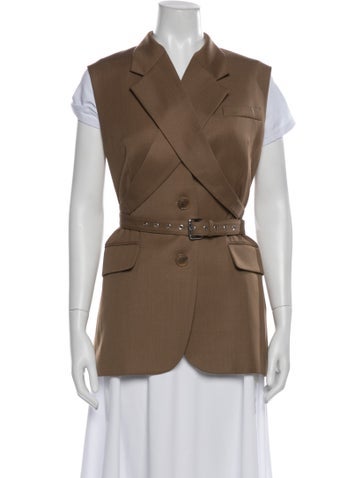 Pre-owned Monse Wool Vest In Brown