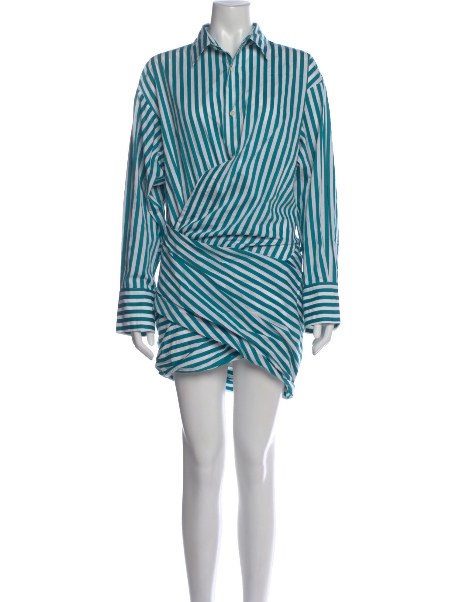 monse green dress Striped Mini Dress