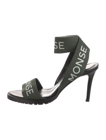 Pre-owned Monse Printed Sandals In Green