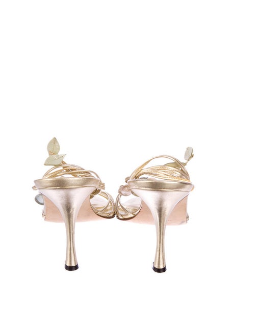 Manolo Blahnik Metallic Sandals