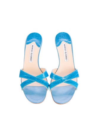 Manolo Blahnik Alligator Sandals